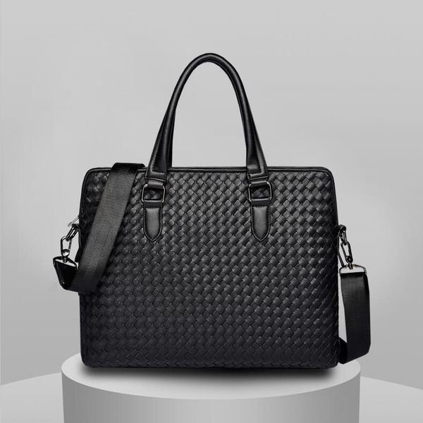 Sales factory shoulder bags large capacity horizontal classic hand-woven handbag Joker wear-resistant padded leather computer bag atmospheric fashion backpack, Black
Sales factory shoulder bags large capacity horizontal classic hand-woven handbag Joker wear-resistant padded leather computer bag atmospheric fashion backpack, Black