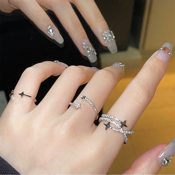 friendlyship rings crossover star zircon ring open ring of stars forefinger niche design adjustable personality unique engagement rings coup, Silver
friendlyship rings crossover star zircon ring open ring of stars forefinger niche design adjustable personality unique engagement rings coup, Silver