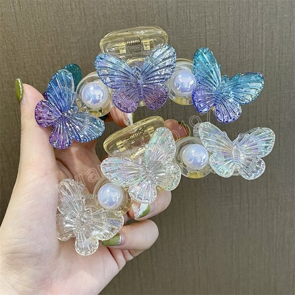 spring blue butterfly hair claw vintage jelly creative korean elegant pearl hair clip women hair accessories, Slivery;white
spring blue butterfly hair claw vintage jelly creative korean elegant pearl hair clip women hair accessories, Slivery;white