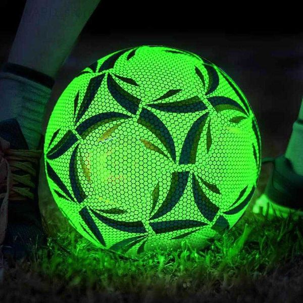 football glow in dark football ball soccer size 5 4 standard practice training football luminate glowing football balls pu reflective t23042, Black;white
football glow in dark football ball soccer size 5 4 standard practice training football luminate glowing football balls pu reflective t23042, Black;white