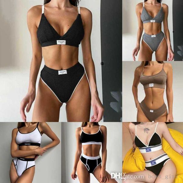 bikini underwear set designer womens clothing two piece outfits fashion contrast color binding letter embroidery suit, Red;black
bikini underwear set designer womens clothing two piece outfits fashion contrast color binding letter embroidery suit, Red;black