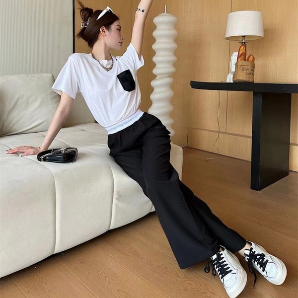 pants women joggers wide leg straight long pants elastic waist loose casual sport style trousers summer woman fashion clothes, Black;white
pants women joggers wide leg straight long pants elastic waist loose casual sport style trousers summer woman fashion clothes, Black;white