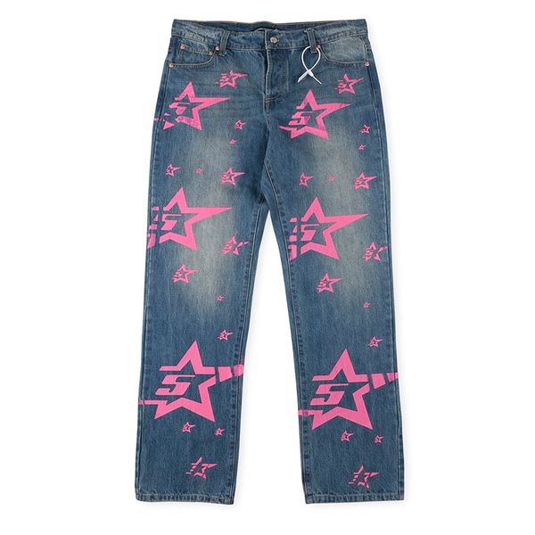 high street pants straight leg jeans for men designer punk star 5 printed pants pantalon homme street fashion motorcycle trousers, Black;brown
high street pants straight leg jeans for men designer punk star 5 printed pants pantalon homme street fashion motorcycle trousers, Black;brown
