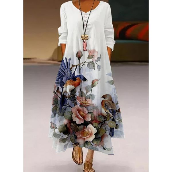 two piece dress fashion summer maxi dres's printed sundress casual short sleeve vestidos female high waist robe femme 230426, White
two piece dress fashion summer maxi dres's printed sundress casual short sleeve vestidos female high waist robe femme 230426, White