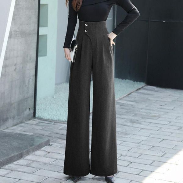 capris women's pants high waist button zipper wide leg trousers 2022 spring new office ladies commute loose capri pants for female, Black;white
capris women's pants high waist button zipper wide leg trousers 2022 spring new office ladies commute loose capri pants for female, Black;white