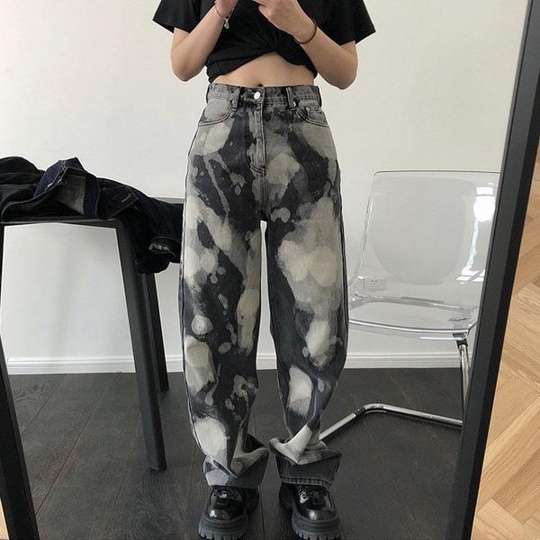 jeans 2022 new spring autumn fashion women's vintage tie dye jeans high waist printed hip hops full length denim pants female jeans, Blue
jeans 2022 new spring autumn fashion women's vintage tie dye jeans high waist printed hip hops full length denim pants female jeans, Blue