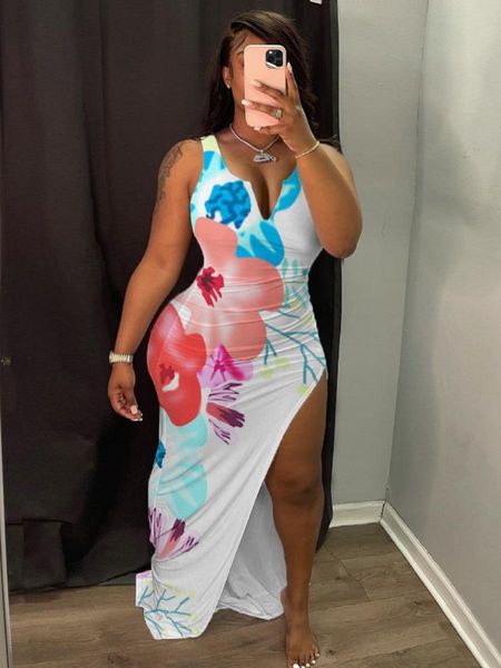 dresses lw plus size dress high split floral wrapped bodycon dress women's summer long summer vestidos, Black
dresses lw plus size dress high split floral wrapped bodycon dress women's summer long summer vestidos, Black