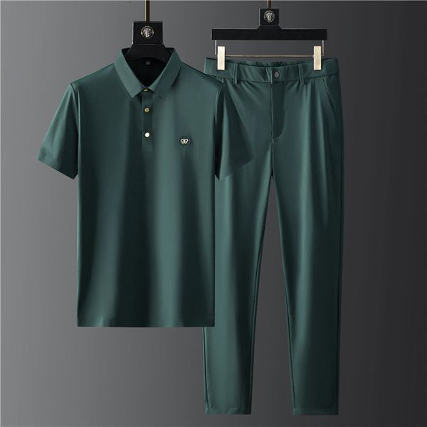 men's tracksuits high-end lapel suit summer business silky slim short sleeve leisure sports two piece men set korean 230426, Gray
men's tracksuits high-end lapel suit summer business silky slim short sleeve leisure sports two piece men set korean 230426, Gray