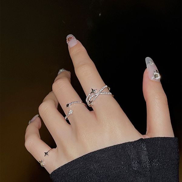 friendlyship rings crossover star zircon ring open ring of stars forefinger niche design adjustable personality unique engagement rings coup, Silver
friendlyship rings crossover star zircon ring open ring of stars forefinger niche design adjustable personality unique engagement rings coup, Silver