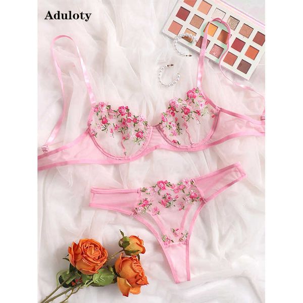 set aduloty women' lingerie underwire gathering bra set summer new mesh perspective flower lace embroidery erotic underwear j230426, Red;black
set aduloty women' lingerie underwire gathering bra set summer new mesh perspective flower lace embroidery erotic underwear j230426, Red;black