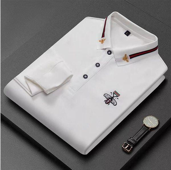 luxury new long-sleeved polo shirt men's fashion bee embroidery shirts casual bottom polo t-shirt, White;black
luxury new long-sleeved polo shirt men's fashion bee embroidery shirts casual bottom polo t-shirt, White;black