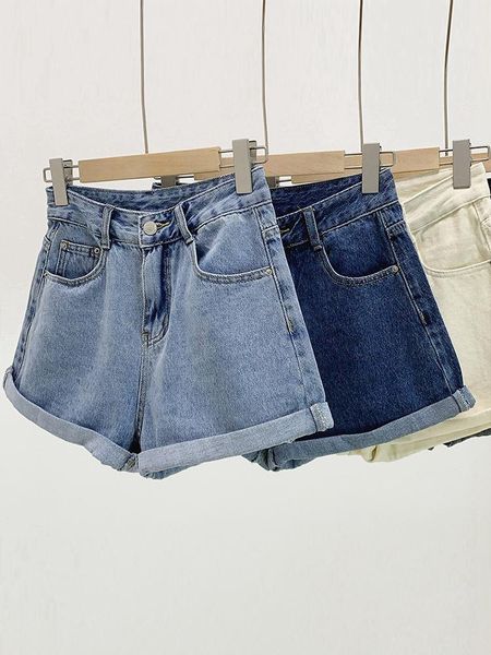 jeans summer short women high waist loose cuffs jeans lady high street wide leg short pants female aline washed jeans, Blue
jeans summer short women high waist loose cuffs jeans lady high street wide leg short pants female aline washed jeans, Blue