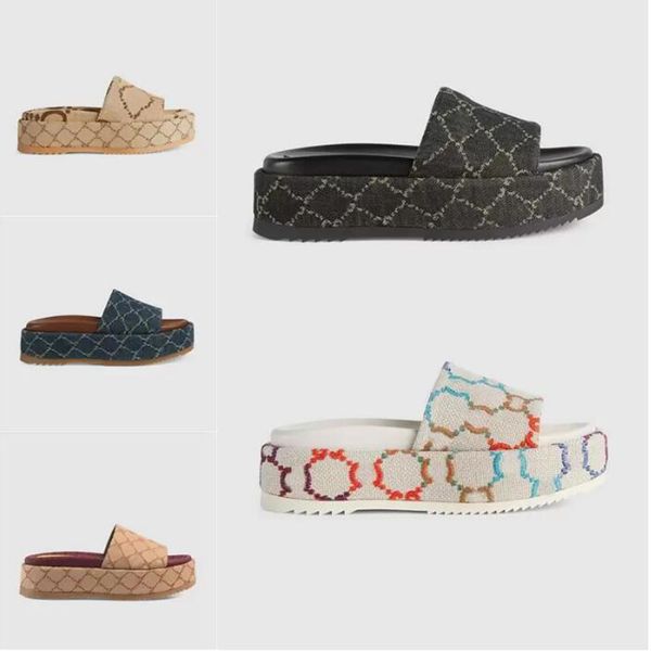 designer women sandal canvas platform slippers real leather beige brick red colors beach slides slipper outdoor party classic sandals size 3, Black
designer women sandal canvas platform slippers real leather beige brick red colors beach slides slipper outdoor party classic sandals size 3, Black