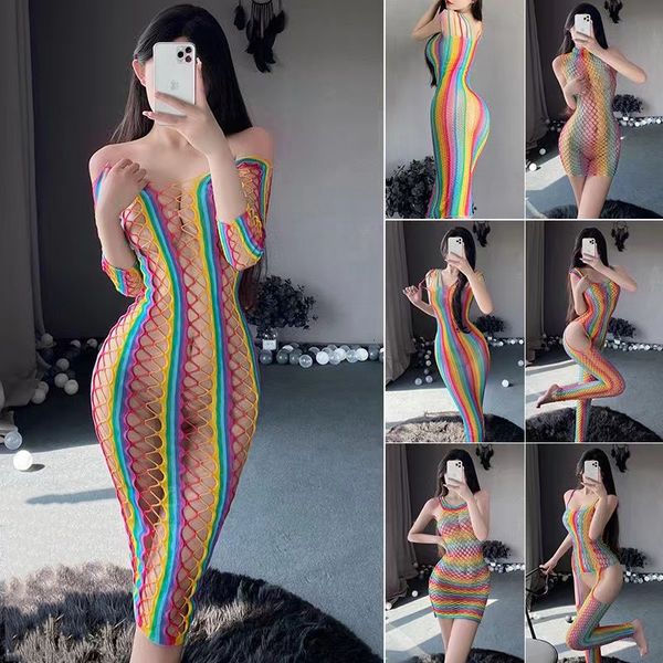 set fairy lingerie colorful hollowed out plaid dress mesh silk stockings uniform see through bodysuit rainbow fishnet 18xxx 230426, Red;black
set fairy lingerie colorful hollowed out plaid dress mesh silk stockings uniform see through bodysuit rainbow fishnet 18xxx 230426, Red;black
