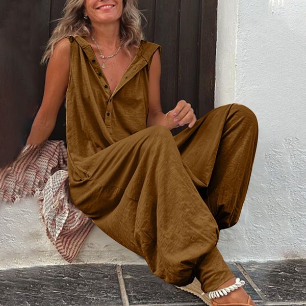 women's jumpsuits rompers spring summer women jumpsuits solid color sleeveless hoodie v-neck loose cross-pants beach style party lady j, Black;white
women's jumpsuits rompers spring summer women jumpsuits solid color sleeveless hoodie v-neck loose cross-pants beach style party lady j, Black;white