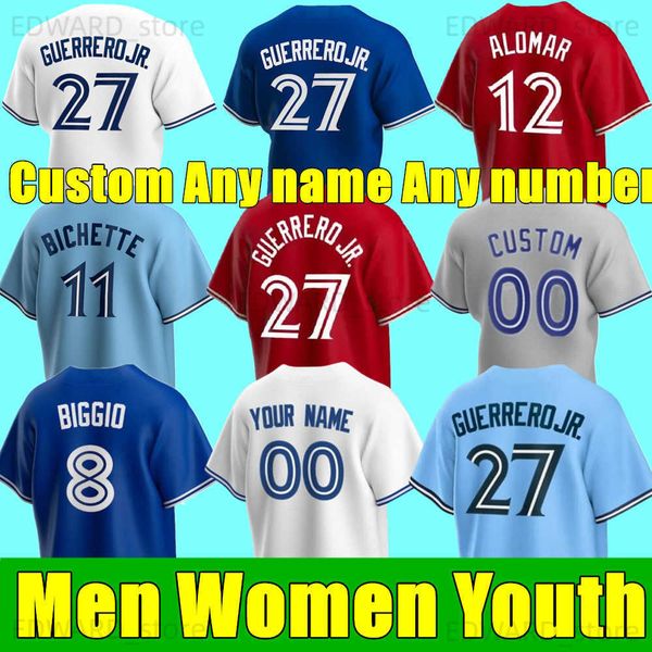 2023 blue custom 27 vladimir guerrero jr. jersey 11 bo bichette alejandro kirk alek manoah 26 matt chapman george springer jays drury hernan, Black
2023 blue custom 27 vladimir guerrero jr. jersey 11 bo bichette alejandro kirk alek manoah 26 matt chapman george springer jays drury hernan, Black
