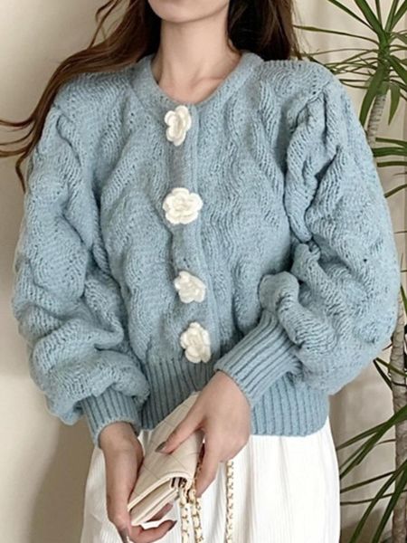 sweaters xfpv 2022 new autumn winter fashion casual long sleeve solid color flower knitted cardigan women's twist sweater coat sl946, White;black
sweaters xfpv 2022 new autumn winter fashion casual long sleeve solid color flower knitted cardigan women's twist sweater coat sl946, White;black