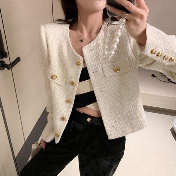 women's jackets qweek korean tweed jackets women oversized single breasted woolen short coats autumn spring vintage outerwear crop 2304, Black;brown
women's jackets qweek korean tweed jackets women oversized single breasted woolen short coats autumn spring vintage outerwear crop 2304, Black;brown