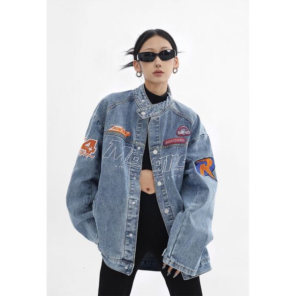 women's jackets vintage letter embroidered denim jacket women american style street fashion casual coat couple all-match loose jacket 2, Black;brown
women's jackets vintage letter embroidered denim jacket women american style street fashion casual coat couple all-match loose jacket 2, Black;brown