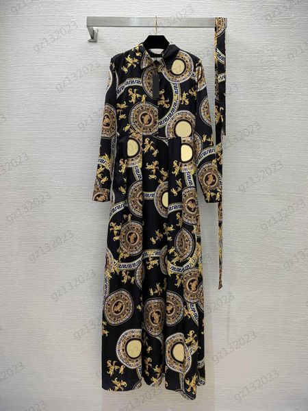 designer dresses medusa portrait print vintage style long sleeve lapel dress half buckle the front flap corset waist slimming large hemline, Black;gray
designer dresses medusa portrait print vintage style long sleeve lapel dress half buckle the front flap corset waist slimming large hemline, Black;gray