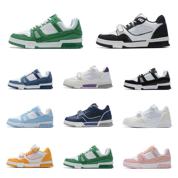 Image of Luxury Designer Mens Womens Casual Shoes Trainer Sneaker Triple White Pink Sky Blue Black Green Yellow Low Mens Sneakers Women Trainers Sneakers EUR 36-45 s1