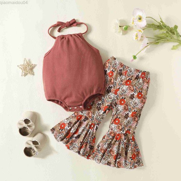 clothing sets infant baby girl summer clothes set solid ribbed sleeveless halter neck romper + floral print elastic waist flare pants aa2304, White
clothing sets infant baby girl summer clothes set solid ribbed sleeveless halter neck romper + floral print elastic waist flare pants aa2304, White