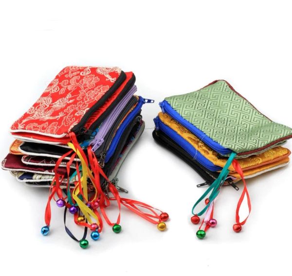 bell small zip jewelry gift bags coin purse card holder whole storage pack silk brocade cloth packaging pouch with lined 50pcs6636744, Pink;blue
bell small zip jewelry gift bags coin purse card holder whole storage pack silk brocade cloth packaging pouch with lined 50pcs6636744, Pink;blue