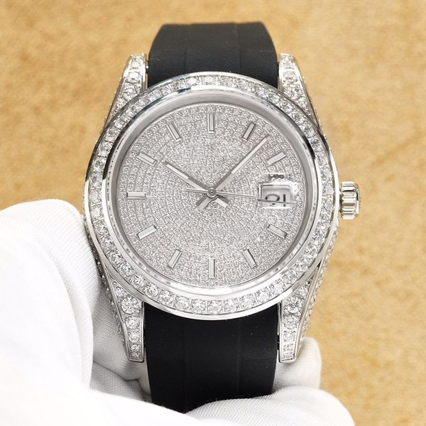 diamond watch mens watch 41mm automatic mechanical movement watch business designer watch montre luxe, Slivery;brown
diamond watch mens watch 41mm automatic mechanical movement watch business designer watch montre luxe, Slivery;brown