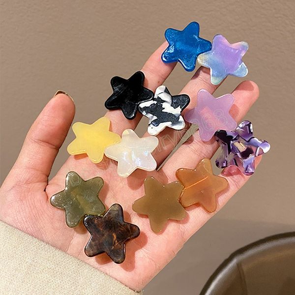 korean temperament acetate star hairpin acrylic hair clip for girls women decorative side clip hair accessories, Golden;silver
korean temperament acetate star hairpin acrylic hair clip for girls women decorative side clip hair accessories, Golden;silver