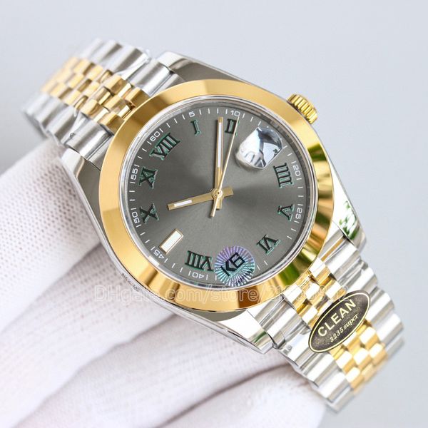 wimbledon datejust watch men watches jubilee bracelet 3235 mechanical wristwatch 41mm oyster strap gold bezel gray dial roma number mens wat, Slivery;brown
wimbledon datejust watch men watches jubilee bracelet 3235 mechanical wristwatch 41mm oyster strap gold bezel gray dial roma number mens wat, Slivery;brown