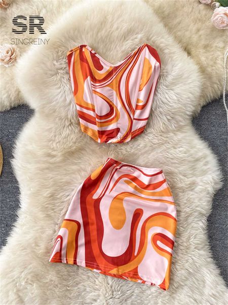 two piece dress singreiny women fashion summer two piece suits short strapless chic mini skirt streetwear print two pieces suits j230424, White
two piece dress singreiny women fashion summer two piece suits short strapless chic mini skirt streetwear print two pieces suits j230424, White