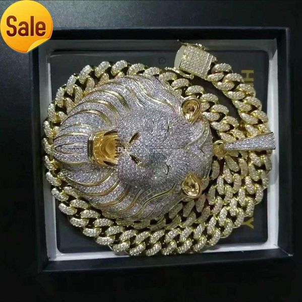 mens jewelry hip hop iced out pendant luxury designer necklace bling diamond cuban link chain big pendants lion animal rapper accessories34, Silver
mens jewelry hip hop iced out pendant luxury designer necklace bling diamond cuban link chain big pendants lion animal rapper accessories34, Silver