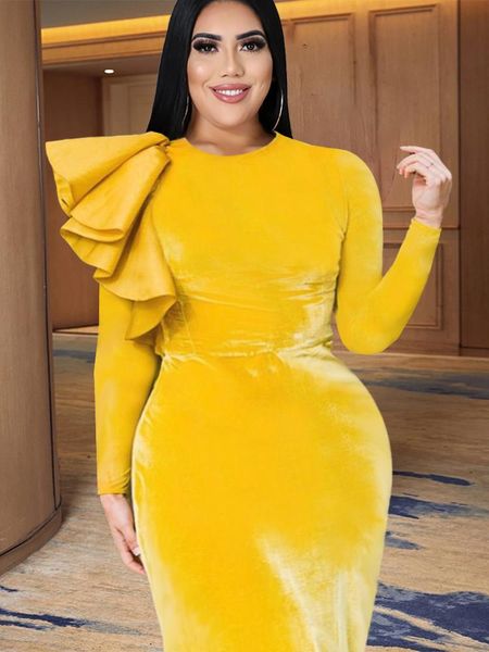 t-shirt yellow velvet dress long sleeve plus size ruffles bodycon prom evening dinner dresses birthday outfits for women 2023 winter, Black
t-shirt yellow velvet dress long sleeve plus size ruffles bodycon prom evening dinner dresses birthday outfits for women 2023 winter, Black