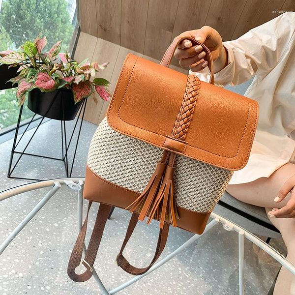 backpack style fashion tassel straw backpacks for women bohemian rattan wicker back packs summer beach bag pu leather patchwork travel
backpack style fashion tassel straw backpacks for women bohemian rattan wicker back packs summer beach bag pu leather patchwork travel