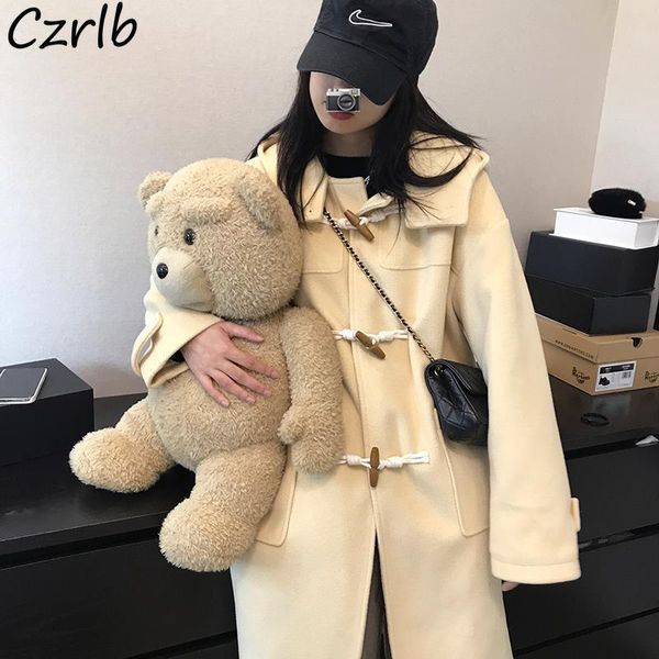 fur blends women stylish winter solid loose hooded lazy style horn button students harajuku ulzzang daily mujer comfort ins, Black
fur blends women stylish winter solid loose hooded lazy style horn button students harajuku ulzzang daily mujer comfort ins, Black