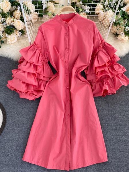 dresses women dresses summer new design solid multilayer ruffled puff sleeves loose casual midlength dress women clothing streetwear, Black;gray
dresses women dresses summer new design solid multilayer ruffled puff sleeves loose casual midlength dress women clothing streetwear, Black;gray