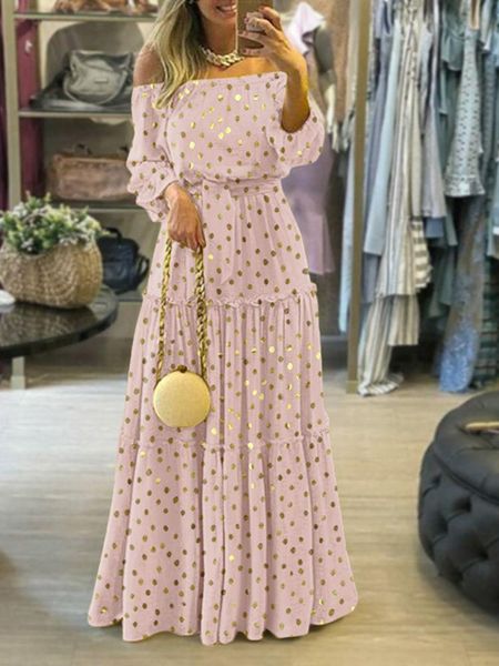 dresses zanzea women long maxi dress 2022 bohemian polka dots printed puff sleeve vestidos oversized spring off shoulder party sundress, Black;gray
dresses zanzea women long maxi dress 2022 bohemian polka dots printed puff sleeve vestidos oversized spring off shoulder party sundress, Black;gray