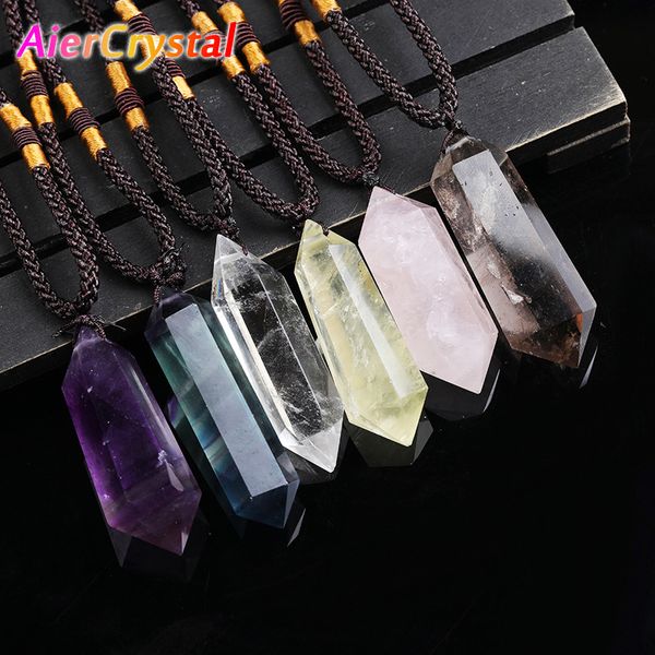pendant necklaces 1pcs natural crystal quartz double point pendant crystal column men and women pendant aura energy healing stone necklace g, Silver
pendant necklaces 1pcs natural crystal quartz double point pendant crystal column men and women pendant aura energy healing stone necklace g, Silver