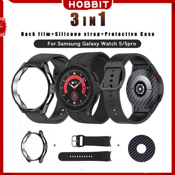 case tpu + silicone strap for samsung galaxy watch 5 4 classic active 2 40mm 44mm band with screen protector, Black;brown
case tpu + silicone strap for samsung galaxy watch 5 4 classic active 2 40mm 44mm band with screen protector, Black;brown