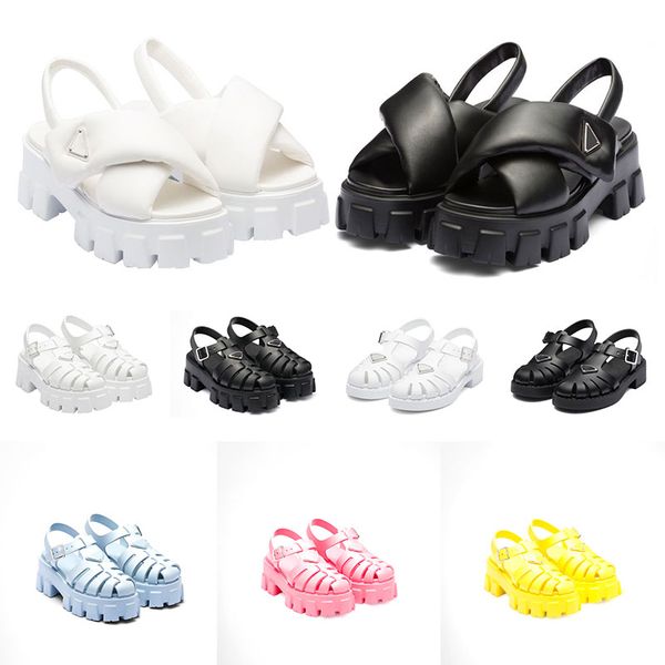 size 35-40 women foam rubber sandals prad monolith platform sandal soft lining leather concave convex sole triangle white womens vintage bea, Black
size 35-40 women foam rubber sandals prad monolith platform sandal soft lining leather concave convex sole triangle white womens vintage bea, Black