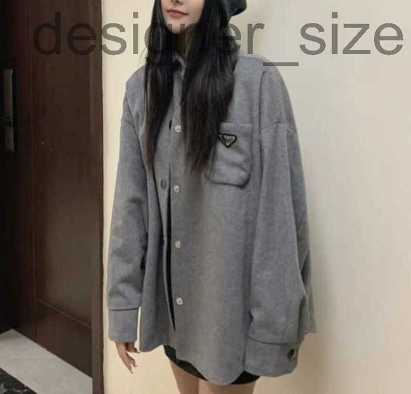 women's blouses & shirts designerhigh version designer jacket metal triangle cardigan coat men women gray cashmere coats loose casual l, White
women's blouses & shirts designerhigh version designer jacket metal triangle cardigan coat men women gray cashmere coats loose casual l, White