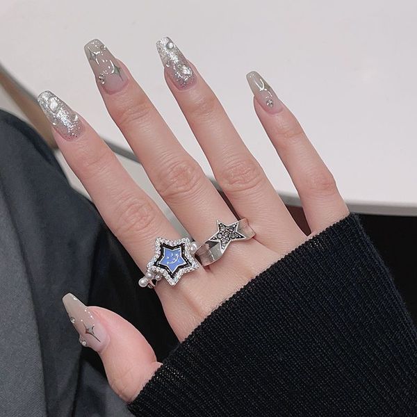 promise rings for her unique engagement rings rings for women couple rings star metal open ring female retro index ring niche design feeling, Silver
promise rings for her unique engagement rings rings for women couple rings star metal open ring female retro index ring niche design feeling, Silver