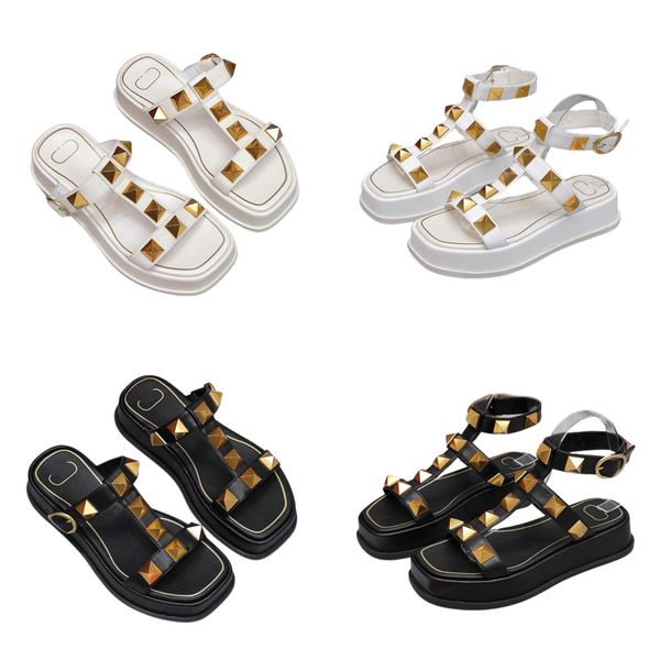 2023 new sandals sandals designer sandals women's sandals summer slippers thick soled rivet sandals ankle strap leather sandals luxury, Black
2023 new sandals sandals designer sandals women's sandals summer slippers thick soled rivet sandals ankle strap leather sandals luxury, Black