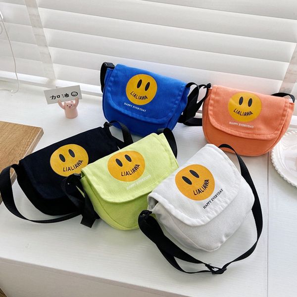 canvas children's small bag new style single shoulder bag for boys and girls candy color smiling face casual crossbody bag for women, Black
canvas children's small bag new style single shoulder bag for boys and girls candy color smiling face casual crossbody bag for women, Black