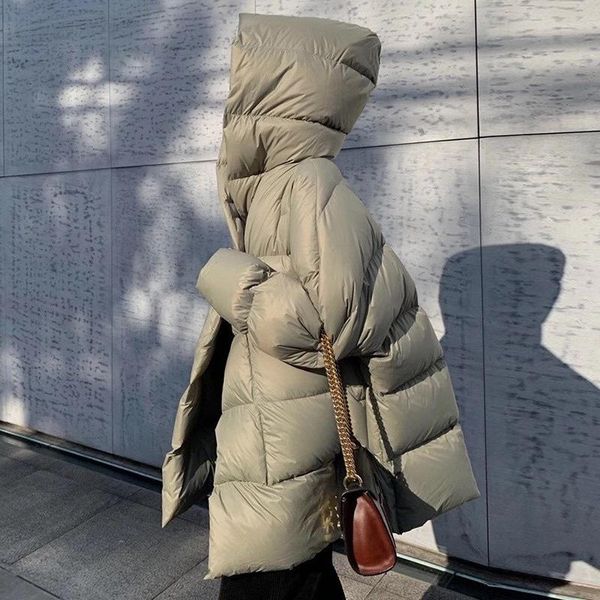 parkas 2022 winter new women's down jacket casual hooded dark button longsleeved green ladies jacket, Black
parkas 2022 winter new women's down jacket casual hooded dark button longsleeved green ladies jacket, Black