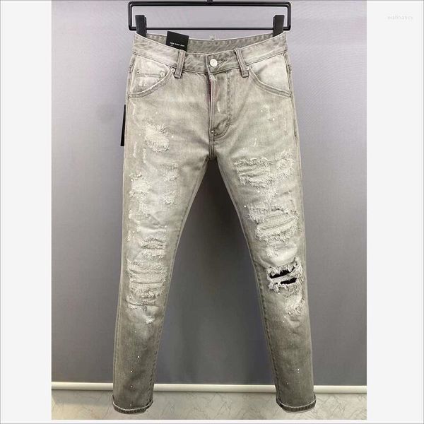 men's jeans men's fashion trendy hole slim fit casual high street pants coolguy grey color 9832#, Blue
men's jeans men's fashion trendy hole slim fit casual high street pants coolguy grey color 9832#, Blue
