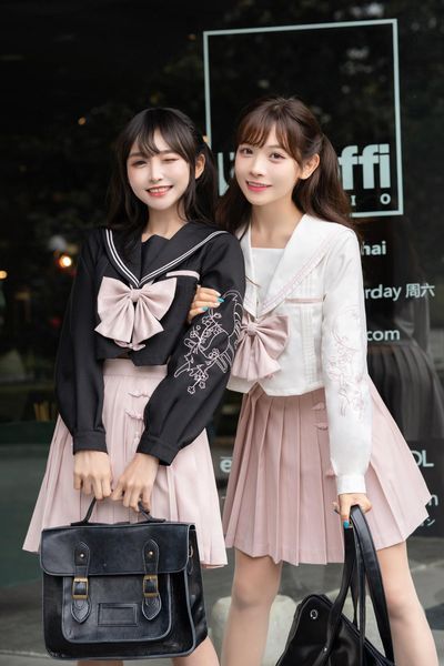 dress berry fox original design cute japanese women's jk uniform set long sleeves sailor collar blouse shirt skirt bow, White
dress berry fox original design cute japanese women's jk uniform set long sleeves sailor collar blouse shirt skirt bow, White