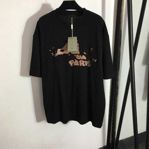 23ss womens designer clothing tee womens t-shirt round neck splash ink alphabet print loose matching short sleeve t-shirt women clothes a1, White
23ss womens designer clothing tee womens t-shirt round neck splash ink alphabet print loose matching short sleeve t-shirt women clothes a1, White