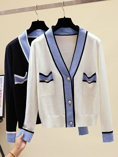 sweaters xisteps casual pactwork knitted women sweater cardigan vneck white long sleeve loose pocket elegant cardigan autumn winter 2022, White;black
sweaters xisteps casual pactwork knitted women sweater cardigan vneck white long sleeve loose pocket elegant cardigan autumn winter 2022, White;black