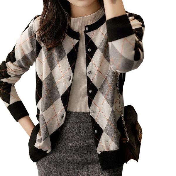 sweaters ljsxls korean style o neck plaid long sleeve women knitted sweater 2022 autumn winter vintage clothes button cardigan mujer, White;black
sweaters ljsxls korean style o neck plaid long sleeve women knitted sweater 2022 autumn winter vintage clothes button cardigan mujer, White;black